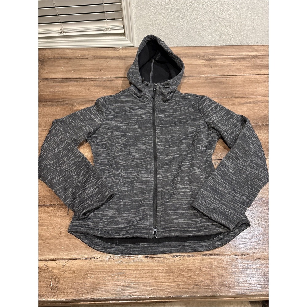 Shyanne Jacket Women Small Gray Softshell Full Zip Hoodie Pockets Western Wear